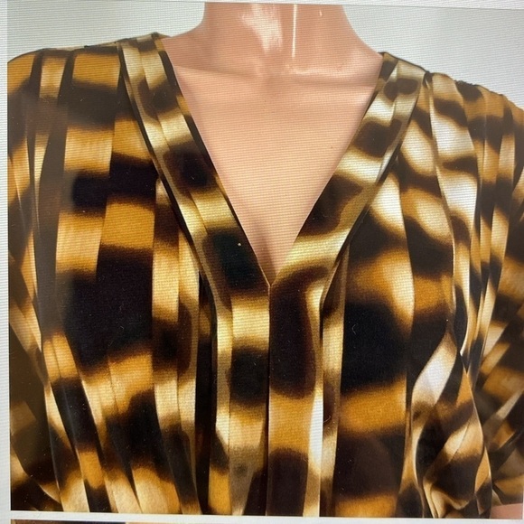 Calvin Klein Dress Womens 4 pull over Office Career Travel animal print slinky - Picture 7 of 12